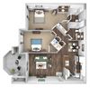 Arrowhead Landing Apartments floor plan B2 Harbor 2 bedrooms 2 baths 3D Arrowhead Landing Apartments floor plan B2 Harbor 2 bedrooms 2 baths 3D